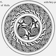 Fig. 24: Spiral Roundel in Maze-pattern Bezel, by J. Romilly Allen, Celtic Art in Pagan and Christian Times, London 1904