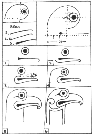 Fig. 85:  Celtic Bird's Head: Head, Beak, Eye