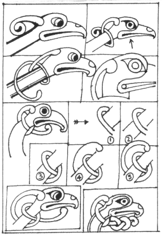 Fig. 86: Celtic Bird design, Top- Knot