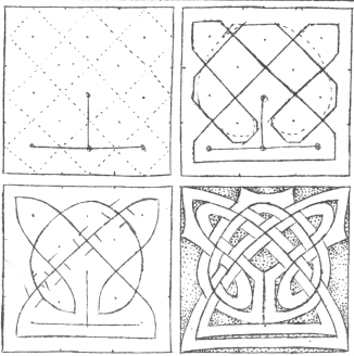 Fig. 95: Step-by-Step Construction: Stylised Square Knot