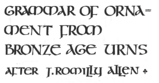 Grammar of Ornament from Bronze Age Urns by J. Romilly Allen
